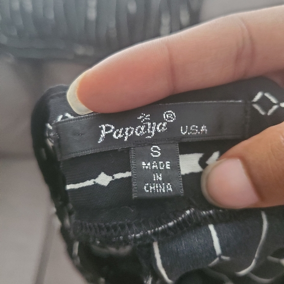 Papaya B&W Patterned Pants set - Picture 2 of 5